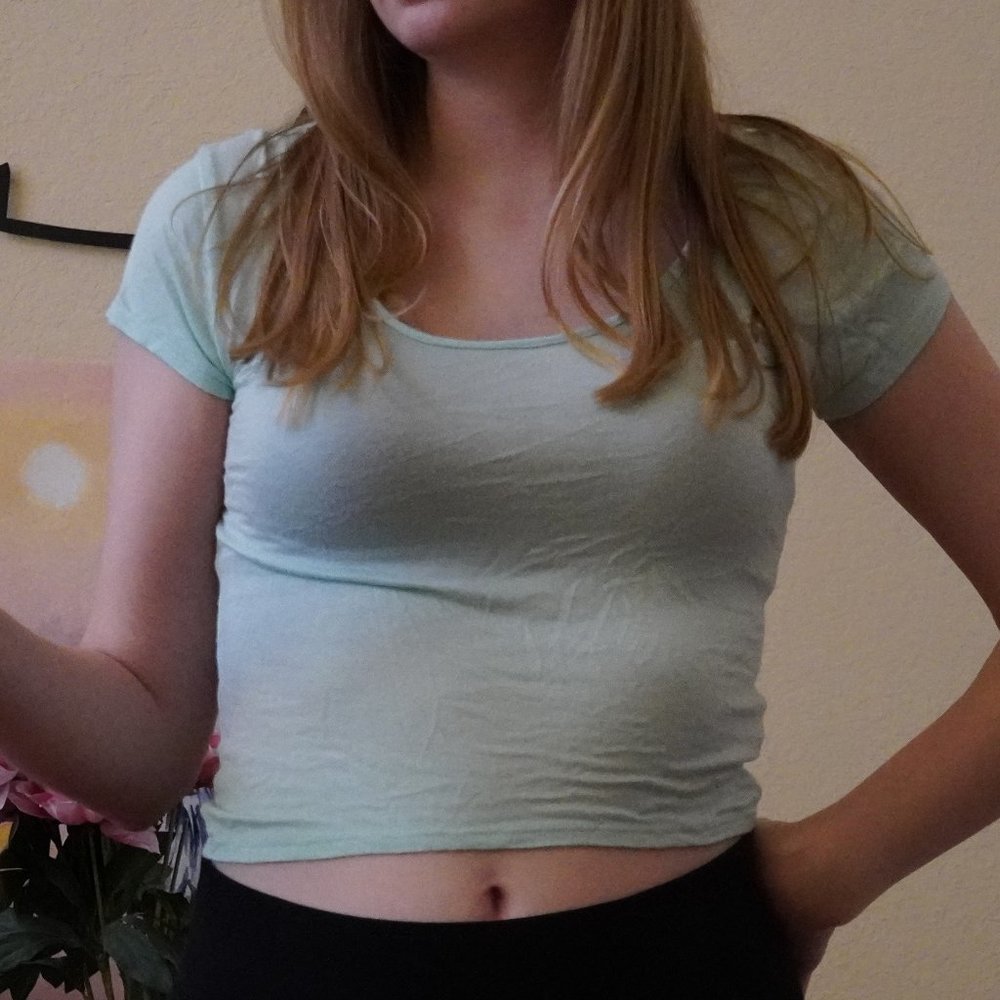 Made in USA Mint Green Crop Top